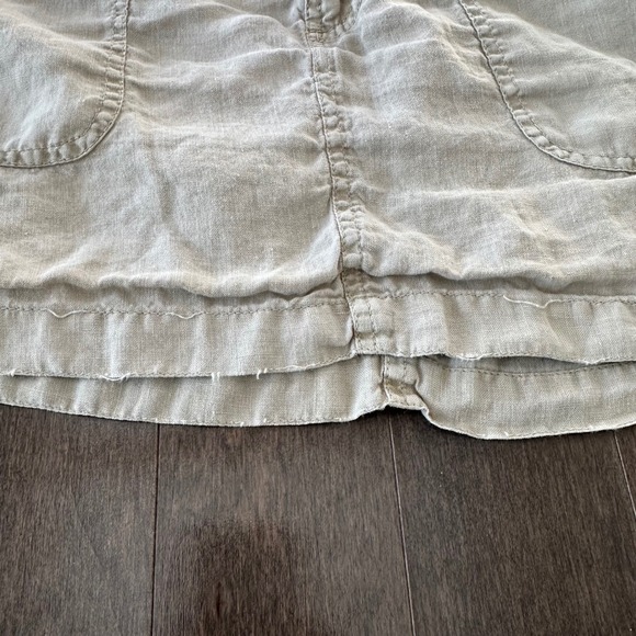 Vintage London Jean Y2K 90s Linen Cargo Mini Skirt Low Rise Grunge Tan 8 - Picture 5 of 6